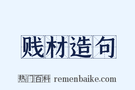 贱材造句是什么意思的图片